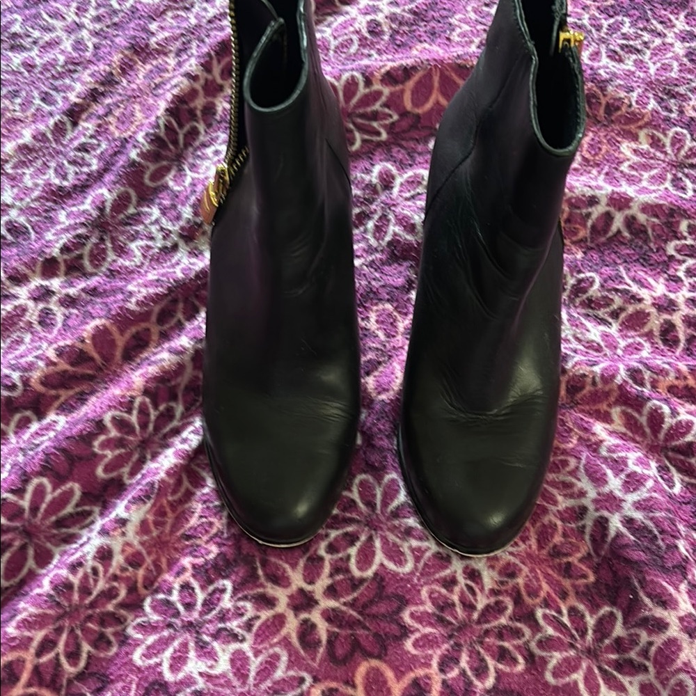 MICHAEL Michael Kors Black Ankle Booties with Side Zipper